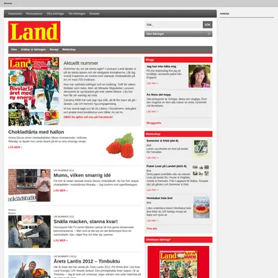 tidningenland.se startsida 2013