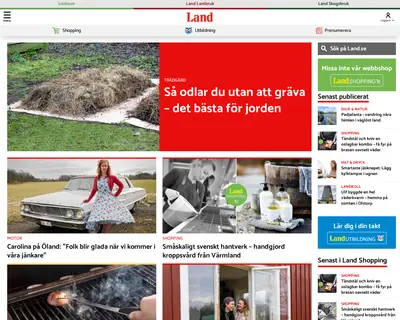 tidningenland.se startsida 2021
