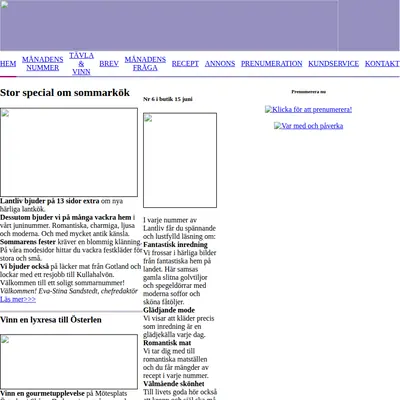 tidningenlantliv.se startsida 2006