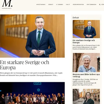 tidningenm.se startsida 2024