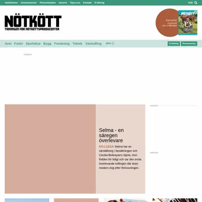 www.tidningennotkott.se startsida 2022