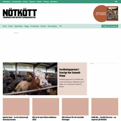 www.tidningennotkott.se startsida 2026