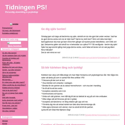 PS!, www.tidningenps.se startsida 2009