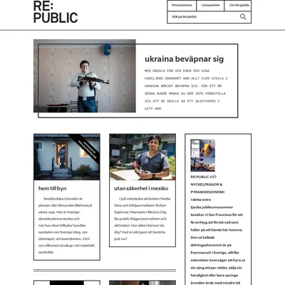 www.tidningenrepublic.se startsida 2016
