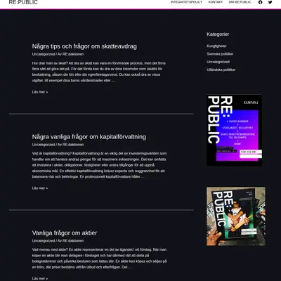 www.tidningenrepublic.se startsida 2023