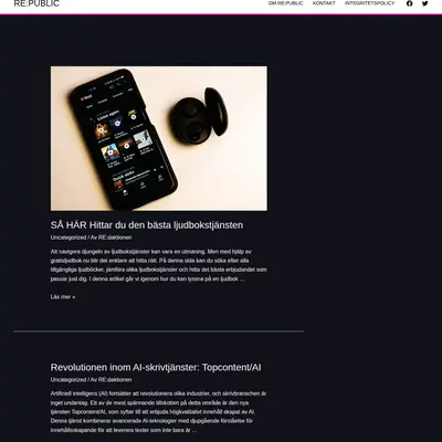 www.tidningenrepublic.se startsida 2025