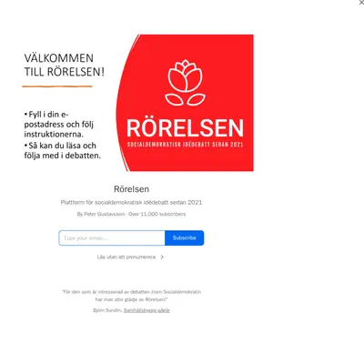 Rörelsen www.tidningenrorelsen.se startsida 2025