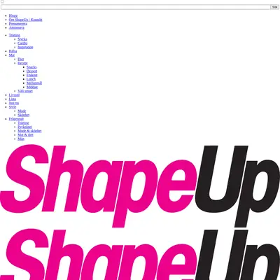 tidningenshapeup.se startsida 2015
