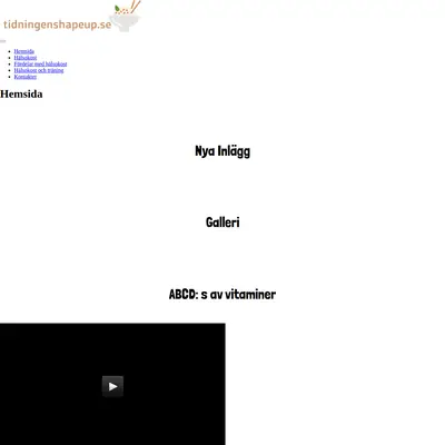 tidningenshapeup.se startsida 2020