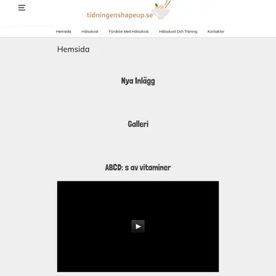 tidningenshapeup.se startsida 2023