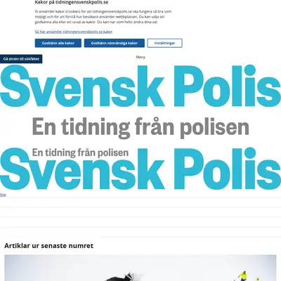 tidningensvenskpolis.se startsida 2025