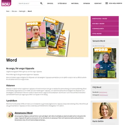 tidningenword.se startsida 2021