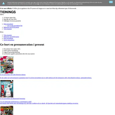 tidningsgava.se startsida 2020