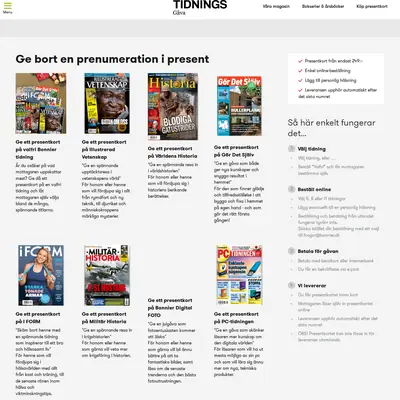 tidningsgava.se startsida 2021