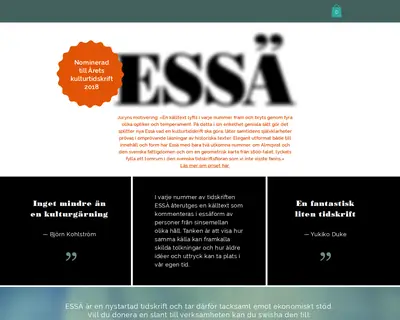 ESSÄ startsida 2020