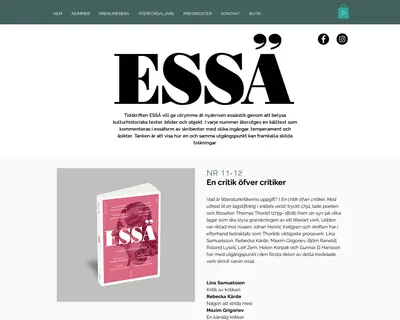 ESSÄ startsida 2022