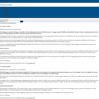 Tidskriften Landskap startsida 2022