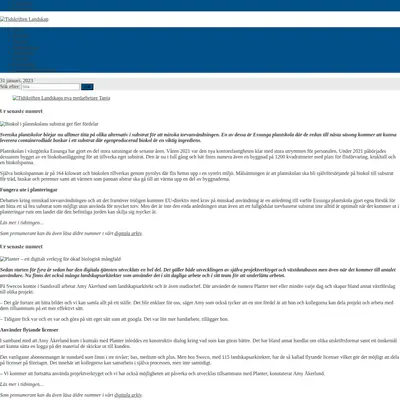 Tidskriften Landskap startsida 2023