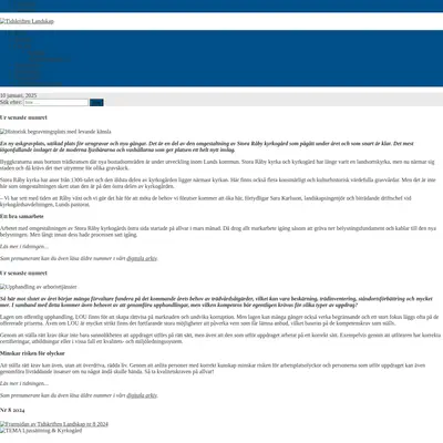 Tidskriften Landskap startsida 2025