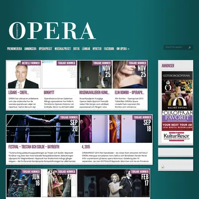 Tidskriften OPERA startsida 2017
