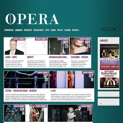 Tidskriften OPERA startsida 2018