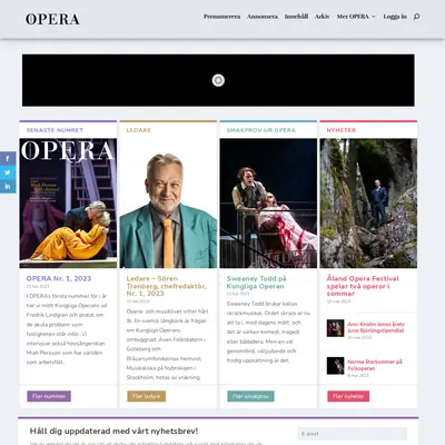 Tidskriften OPERA startsida 2023
