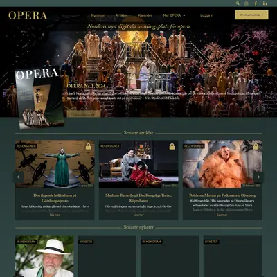 Tidskriften OPERA startsida 2024
