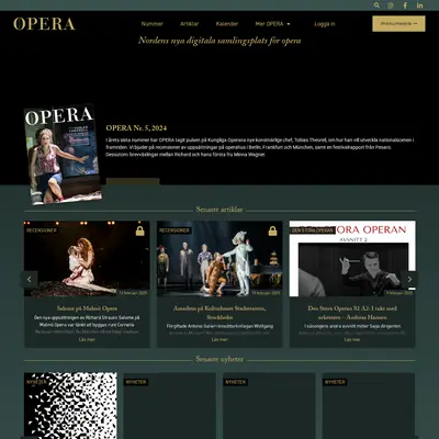 Tidskriften OPERA startsida 2025