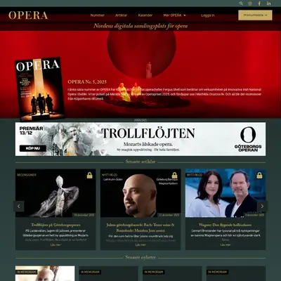 Tidskriften OPERA startsida 2026