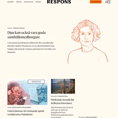 tidskriftenrespons.se startsida 2025