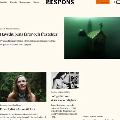 tidskriftenrespons.se startsida 2026