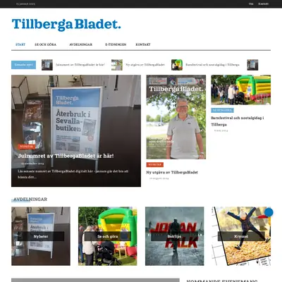 TillbergaBladet startsida 2025