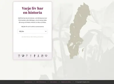 www.tillminne.se startsida 2022
