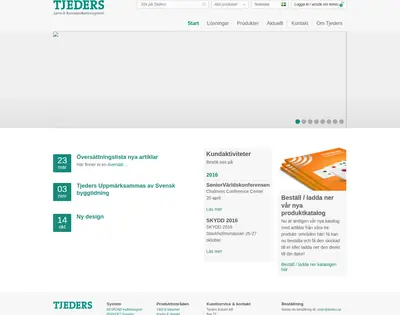 tjeders.se startsida 2016