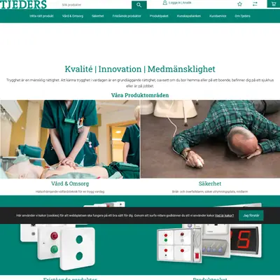 tjeders.se startsida 2024