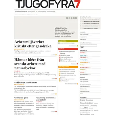 www.tjugofyra7.se startsida 2011
