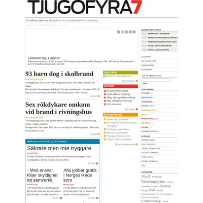 www.tjugofyra7.se startsida 2012