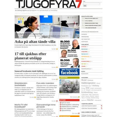 www.tjugofyra7.se startsida 2013
