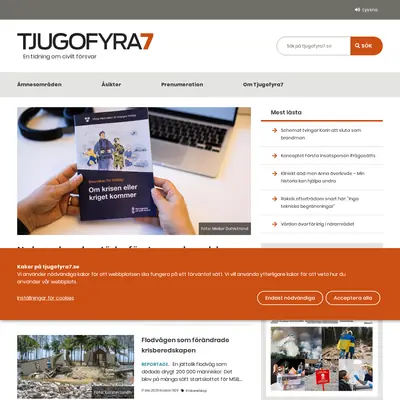 www.tjugofyra7.se startsida 2026
