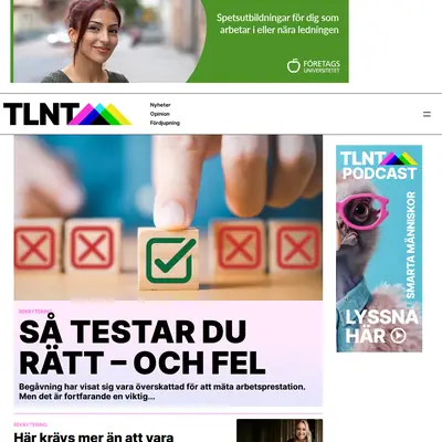 TLNT startsida 2024