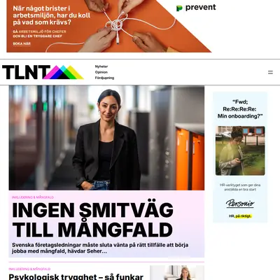TLNT startsida 2025