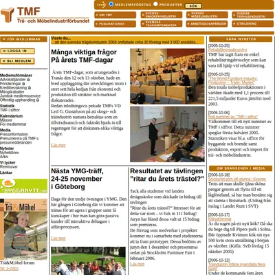 Trä & Möbelforum startsida 2005