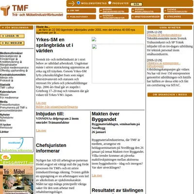 Trä & Möbelforum startsida 2006