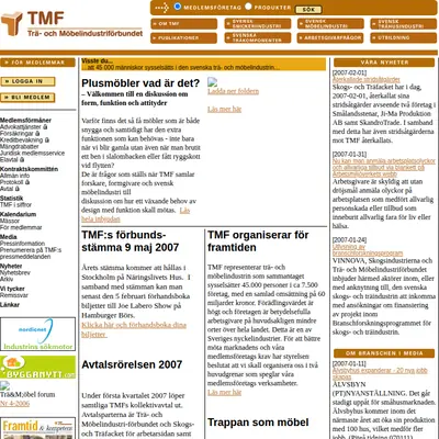 Trä & Möbelforum startsida 2007