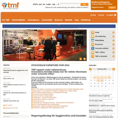 Trä & Möbelforum startsida 2014