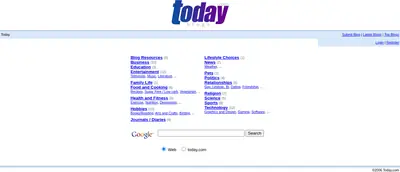 Today startsida 2006