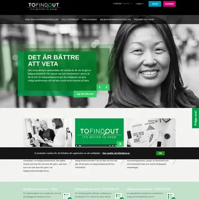 www.tofindout.se startsida 2017