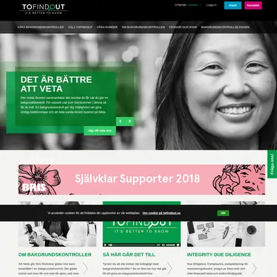 www.tofindout.se startsida 2018