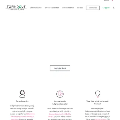 www.tofindout.se startsida 2024