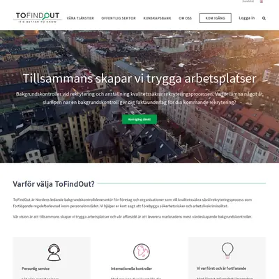 www.tofindout.se startsida 2025